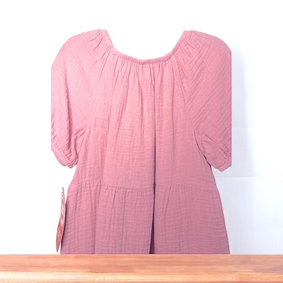 Wonder Nation Girls Tiered Cotton Gauze Dress - Picture 7 of 7